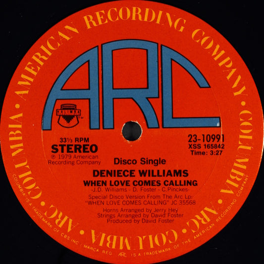 Deniece Williams : When Love Comes Calling / I've Got The Next Dance (12", Single)