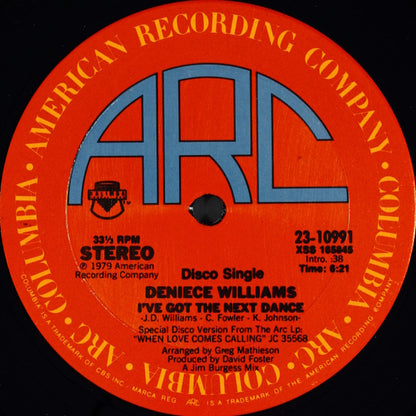 Deniece Williams : When Love Comes Calling / I've Got The Next Dance (12", Single)