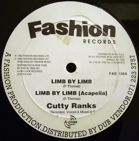 Cutty Ranks : Limb By Limb (12")