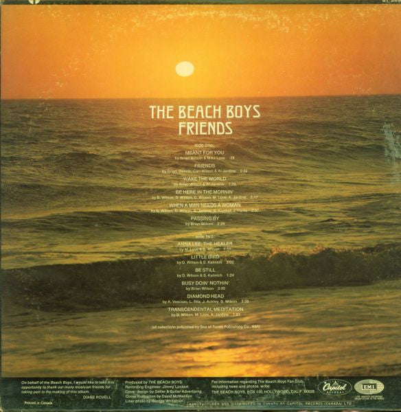 The Beach Boys : Friends (LP, Album)