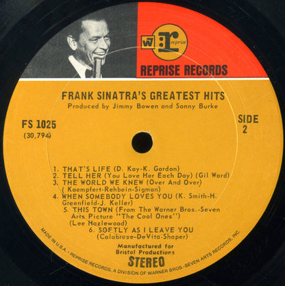 Frank Sinatra : Frank Sinatra's Greatest Hits (LP, Comp, Pit)