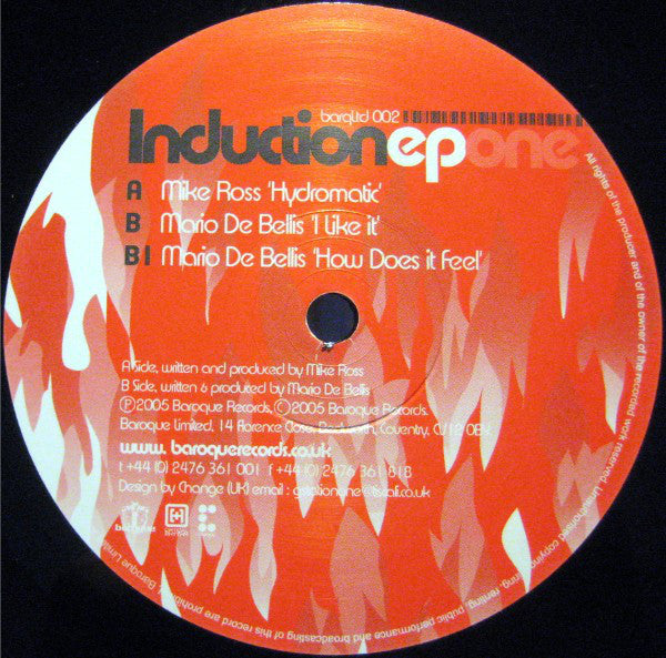 Mike Ross / Mario De Bellis : Induction EP One (12")