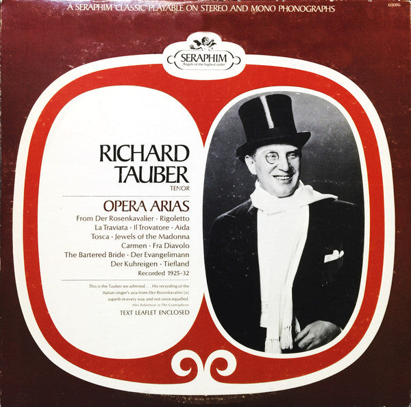 Richard Tauber : Opera Arias (LP, Comp, Mono)