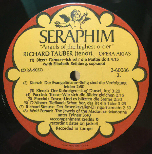 Richard Tauber : Opera Arias (LP, Comp, Mono)