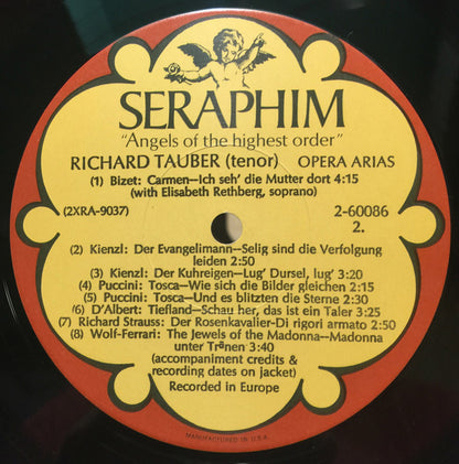 Richard Tauber : Opera Arias (LP, Comp, Mono)