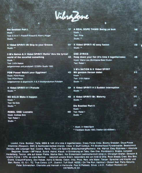 Various : VibraZone 8/93 (LP, Comp, Ltd)