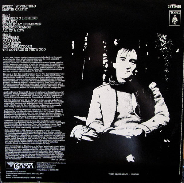 Martin Carthy : Sweet Wivelsfield (LP, Album, RE)