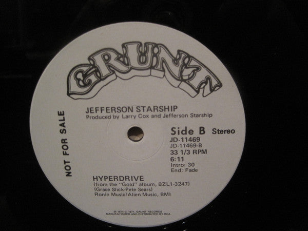 Jefferson Starship : Light The Sky On Fire / Hyperdrive (12", Promo)