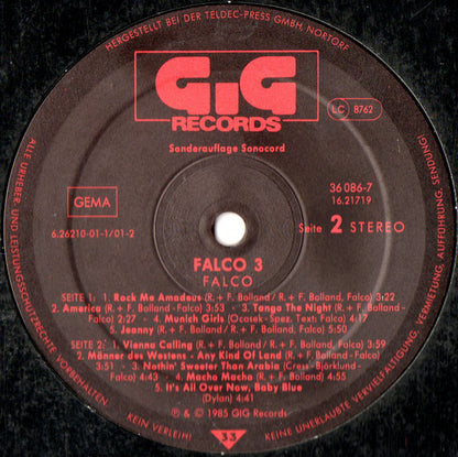Falco : 3 (LP, Album, Club)