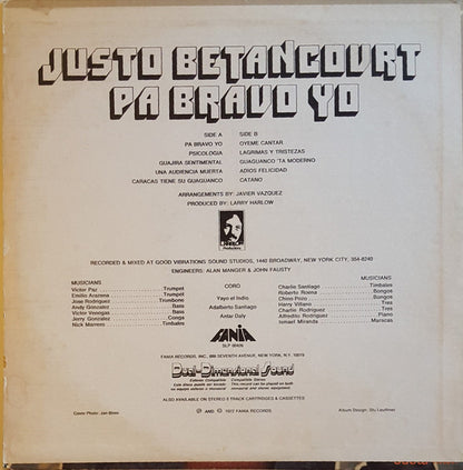Justo Betancourt : Pa Bravo Yo (LP, Album)