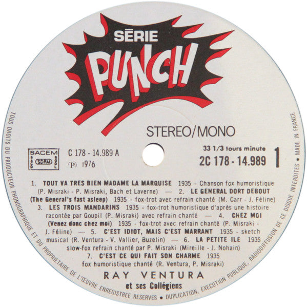 Ray Ventura Et Ses Collégiens : Ray Ventura Et Ses Collégiens (2xLP, Comp)