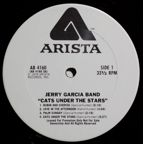 The Jerry Garcia Band : Cats Under The Stars (LP, Album, Promo)