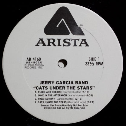 The Jerry Garcia Band : Cats Under The Stars (LP, Album, Promo)