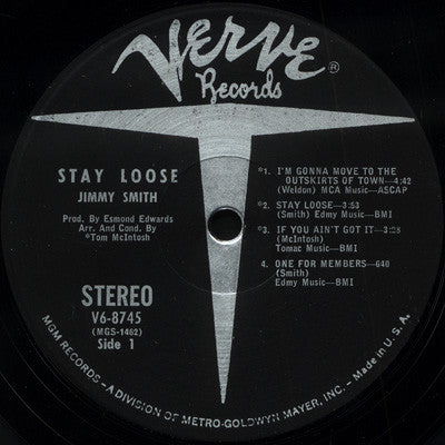 Jimmy Smith : Stay Loose (LP, Album, Gat)