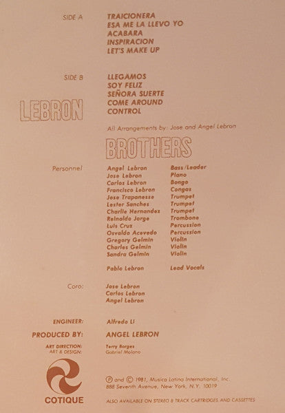 Lebron Brothers : Hot Stuff (LP, Album)