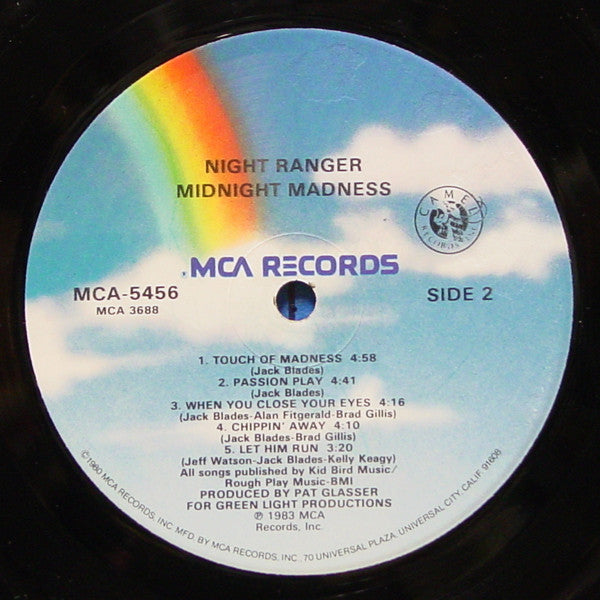Night Ranger : Midnight Madness (LP, Album, Glo)