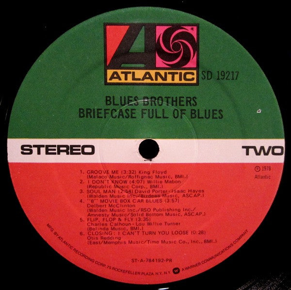 The Blues Brothers : Briefcase Full Of Blues (LP, Album, PR )