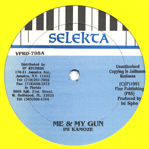 Ini Kamoze : Me & My Gun (12")