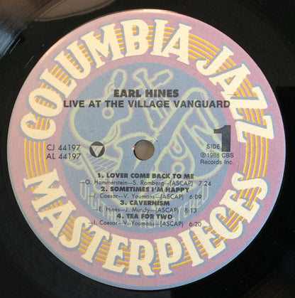 Earl Hines : Live At The Village Vanguard (LP, Album, RM)