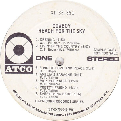 Cowboy (6) : Reach For The Sky (LP, Album, Promo, PR)