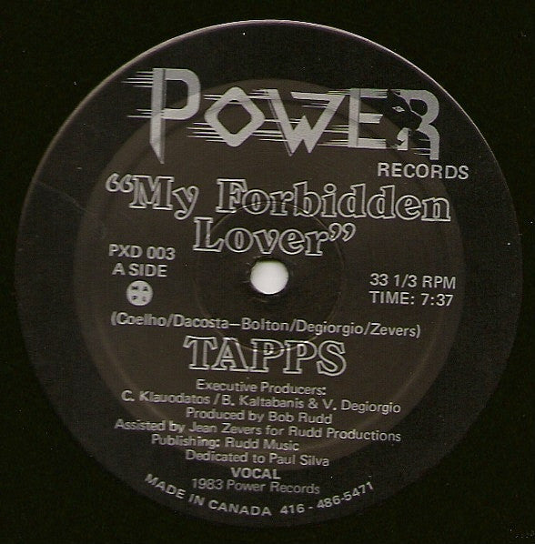 Tapps : My Forbidden Lover (12", Bla)