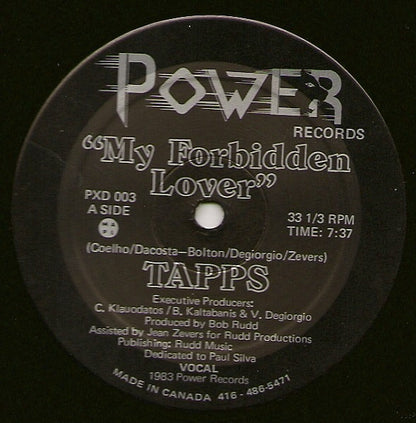 Tapps : My Forbidden Lover (12", Bla)