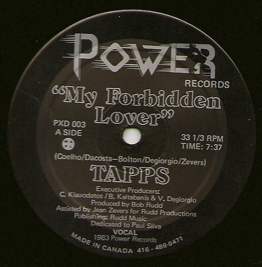 Tapps : My Forbidden Lover (12", Bla)