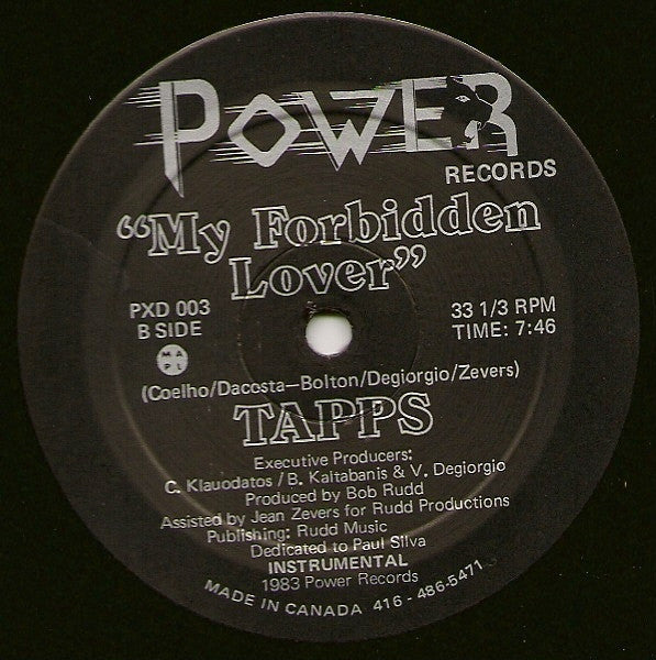 Tapps : My Forbidden Lover (12", Bla)
