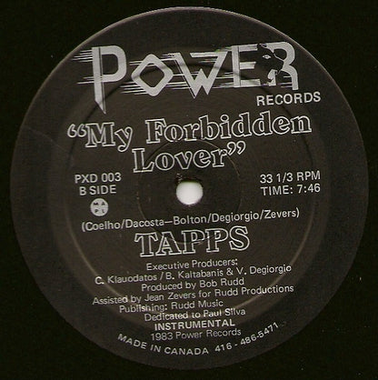 Tapps : My Forbidden Lover (12", Bla)