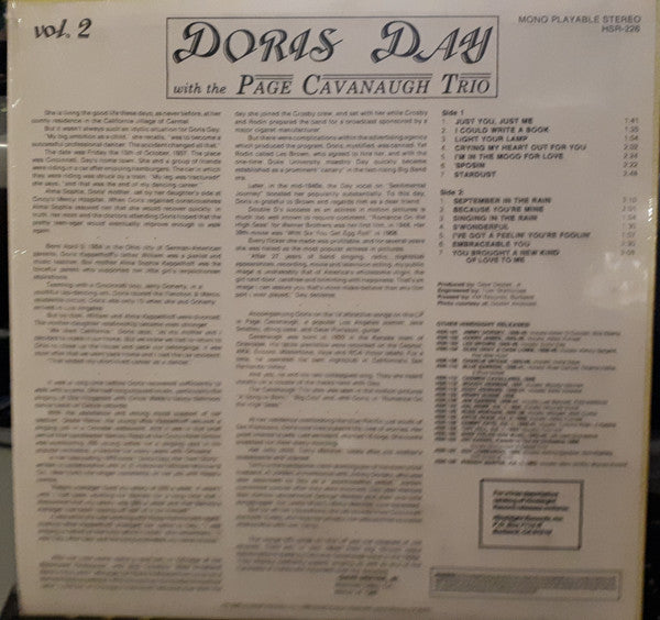 Doris Day : The Uncollected Doris Day, Vol. 2, 1952-53 (LP, Comp, Mono)