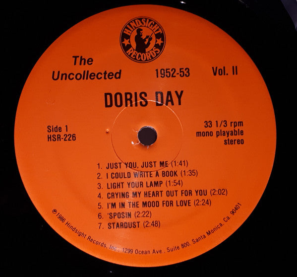Doris Day : The Uncollected Doris Day, Vol. 2, 1952-53 (LP, Comp, Mono)