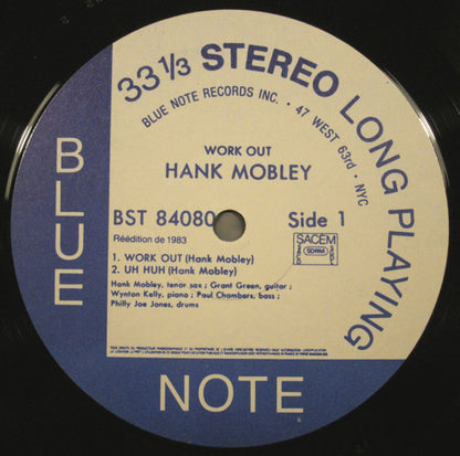 Hank Mobley : Workout (LP, Album, RE)