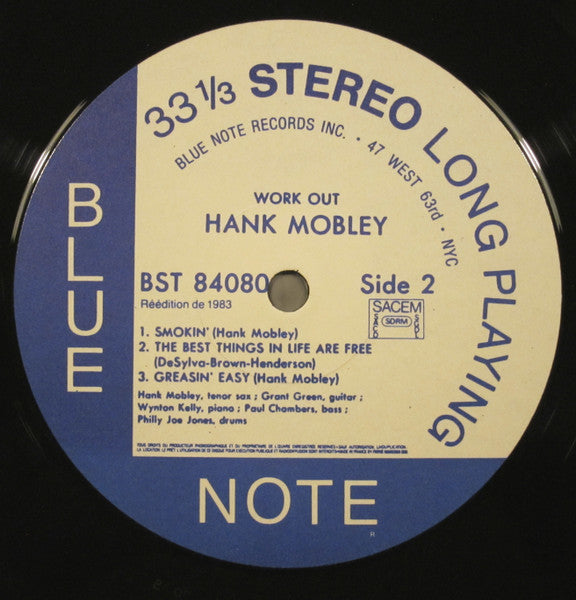 Hank Mobley : Workout (LP, Album, RE)