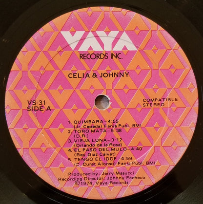 Celia Cruz & Johnny Pacheco : Celia & Johnny (LP, Album, Gat)