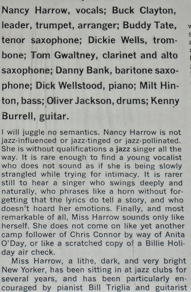 Nancy Harrow : Wild Women Don't Have The Blues (LP, Album)