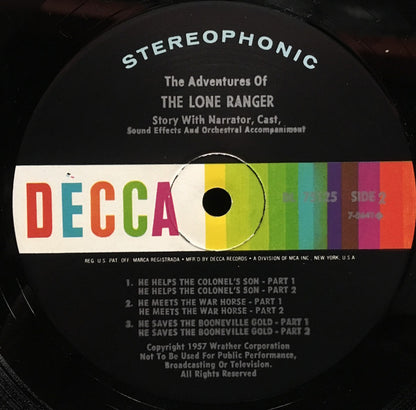 George W. Trendle : The Adventures Of The Lone Ranger (LP, Album, RE)