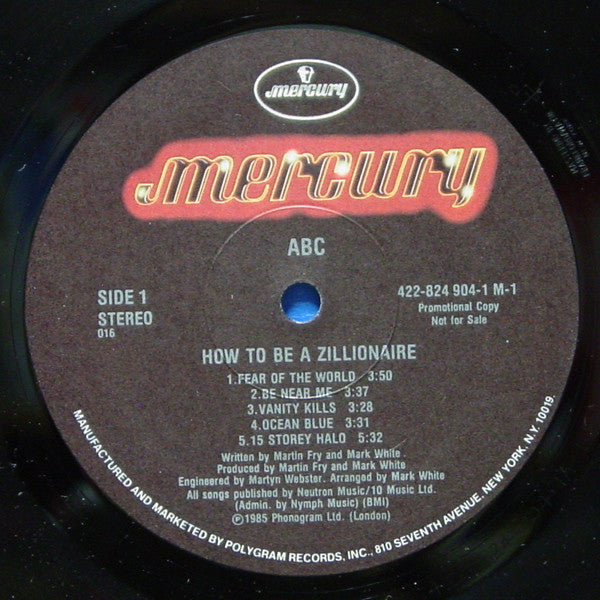 ABC : How To Be A Zillionaire! (LP, Album, Promo)