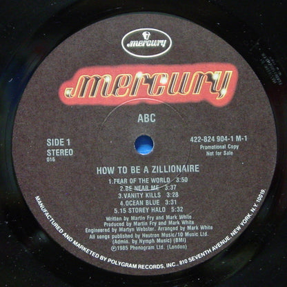 ABC : How To Be A Zillionaire! (LP, Album, Promo)