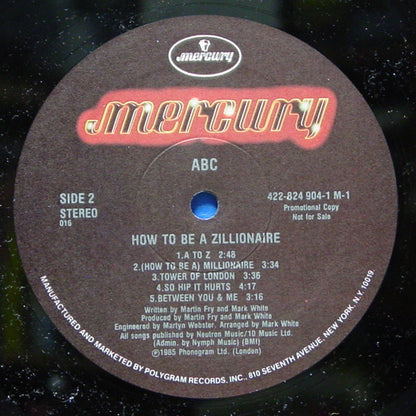 ABC : How To Be A Zillionaire! (LP, Album, Promo)