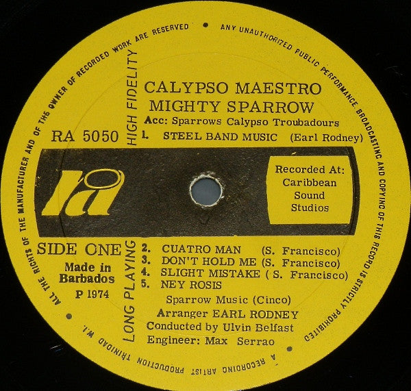 Mighty Sparrow : Calypso Maestro (LP, Album)