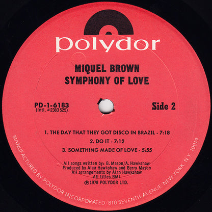 Miquel Brown : Symphony Of Love (LP, Album)