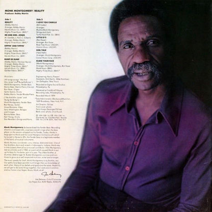 Monk Montgomery : Reality (LP, Album, Promo)