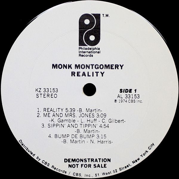 Monk Montgomery : Reality (LP, Album, Promo)