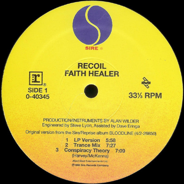 Recoil : Faith Healer (12")
