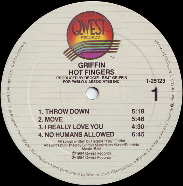 Reggie Griffin : Hot Fingers (LP, Album)
