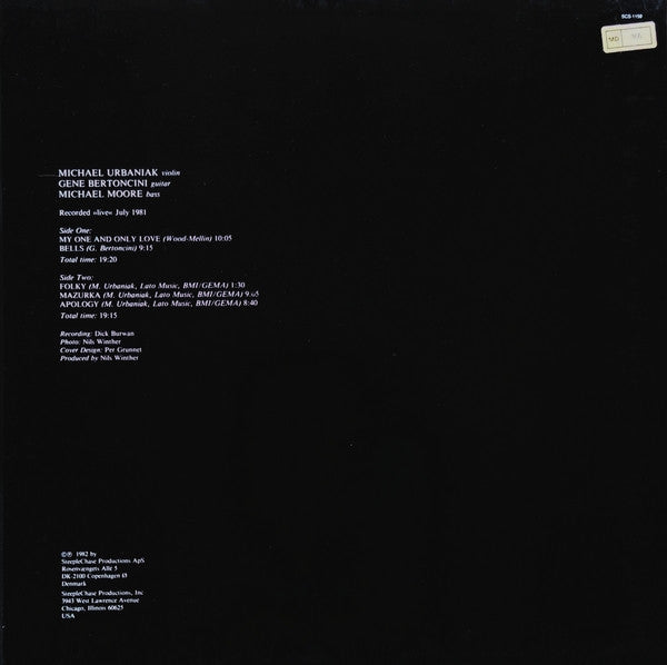 Michael Urbaniak Jazz Trio : My One And Only Love (LP, Album)