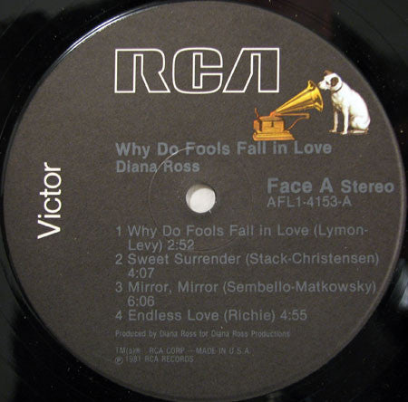 Diana Ross : Why Do Fools Fall In Love (LP, Album, Ind)