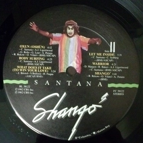 Santana : Shangó (LP, Album, Car)