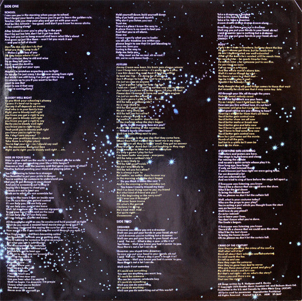 Supertramp : Crime Of The Century (LP, Album, y  )