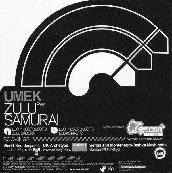 Umek : Zulu Samurai (12")